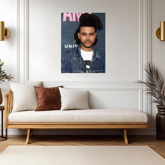 The Weeknd Denim Jacket Portrait | Abel Tesfaye Photo | R&B Music Star Poster - Music Poster