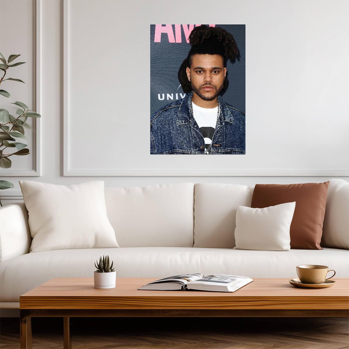The Weeknd Denim Jacket Portrait | Abel Tesfaye Photo | R&B Music Star Poster - Music Poster