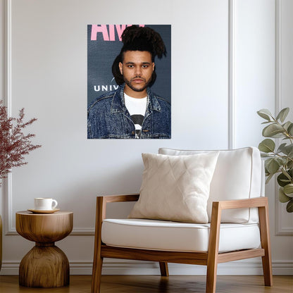 The Weeknd Denim Jacket Portrait | Abel Tesfaye Photo | R&B Music Star Poster - Music Poster