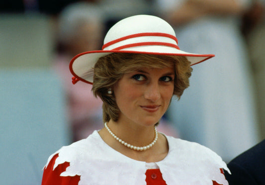 Princess Diana Red and White Hat | Royal Portrait Photo | Vintage Icon Poster - Celebrities Poster