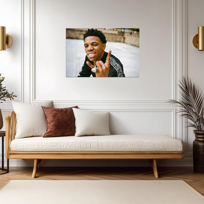 A Boogie Wit Da Hoodie Portrait | Rapper Poster | Fan Wall Decor - Music Poster