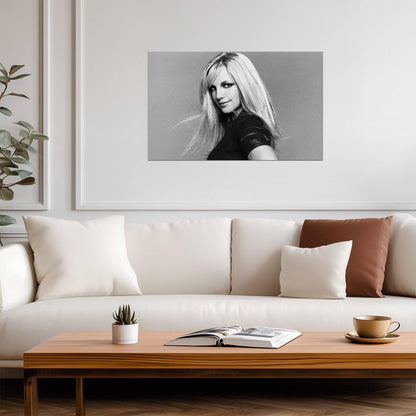 Britney Spears Black & White Portrait | Pop Music Icon Poster | 2000s Celebrity Wall Art - Music Poster