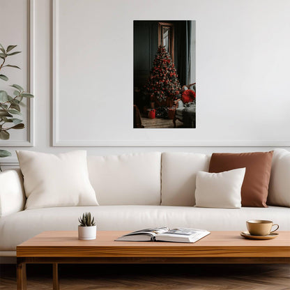 Elegant Christmas Tree Photo | Cozy Holiday Wall Art | Festive Winter Decor Poster - Photography Poster