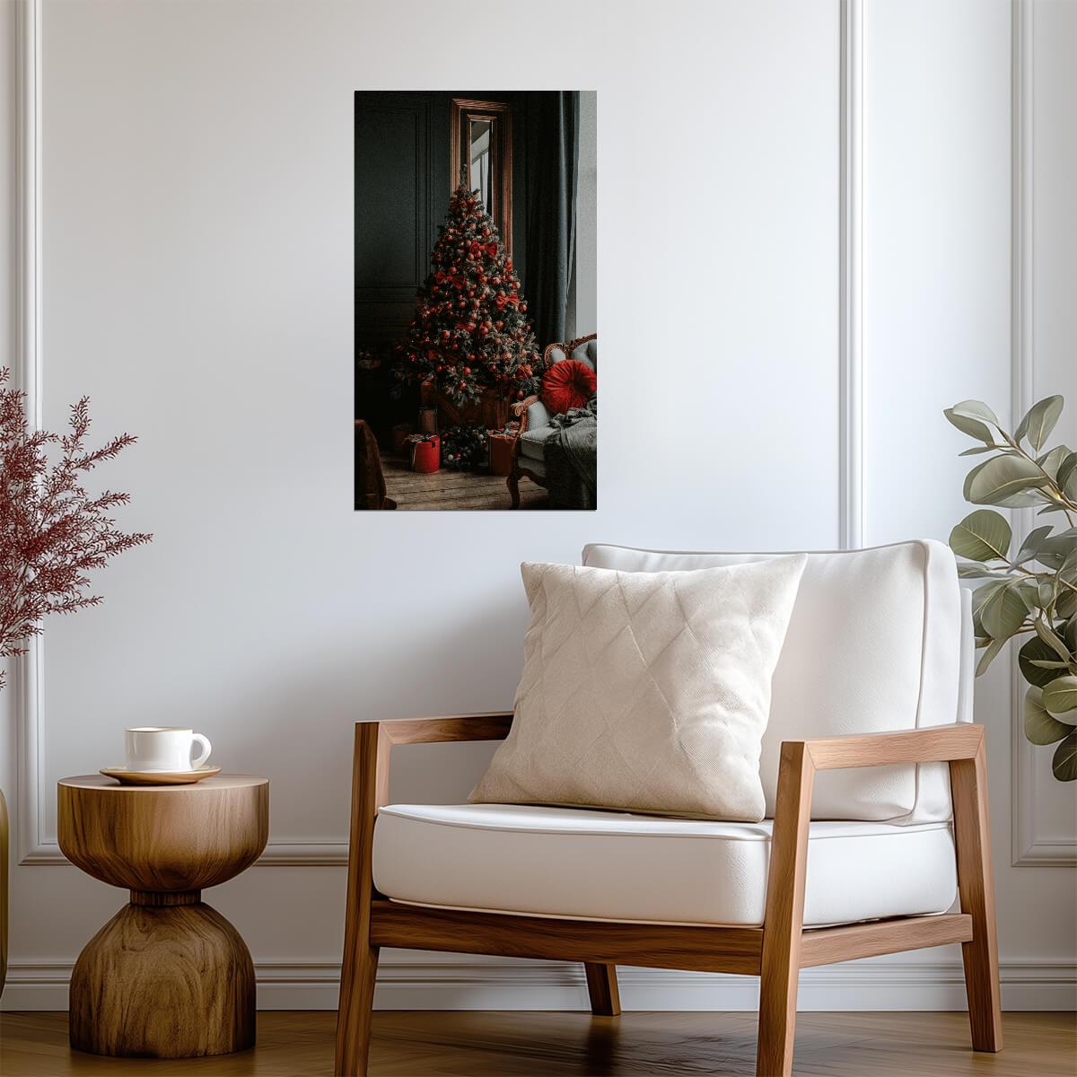 Elegant Christmas Tree Photo | Cozy Holiday Wall Art | Festive Winter Decor Poster - Photography Poster