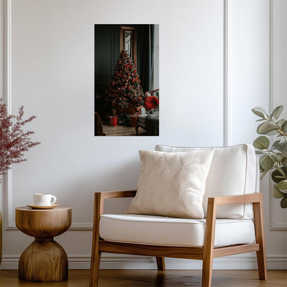 Elegant Christmas Tree Photo | Cozy Holiday Wall Art | Festive Winter Decor Poster - Photography Poster