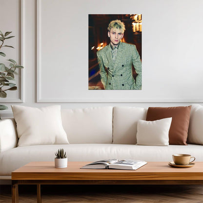 Machine Gun Kelly Plaid Suit | MGK Fashion Portrait | Pop Punk Artist Poster - Music Poster
