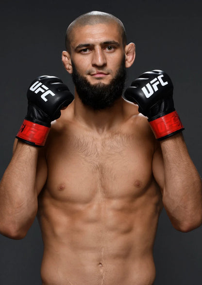 Khamzat Chimaev UFC Portrait | MMA Fighter Poster | Combat Sports Art - Sports Poster