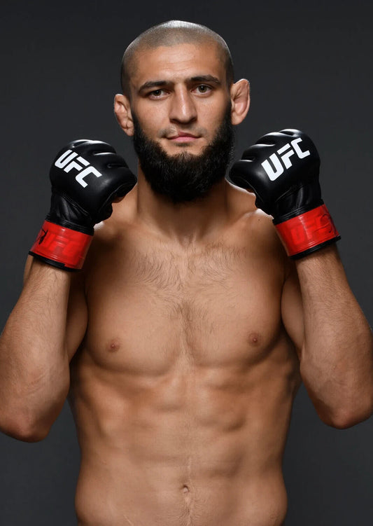 Khamzat Chimaev UFC Portrait | MMA Fighter Poster | Combat Sports Art - Sports Poster