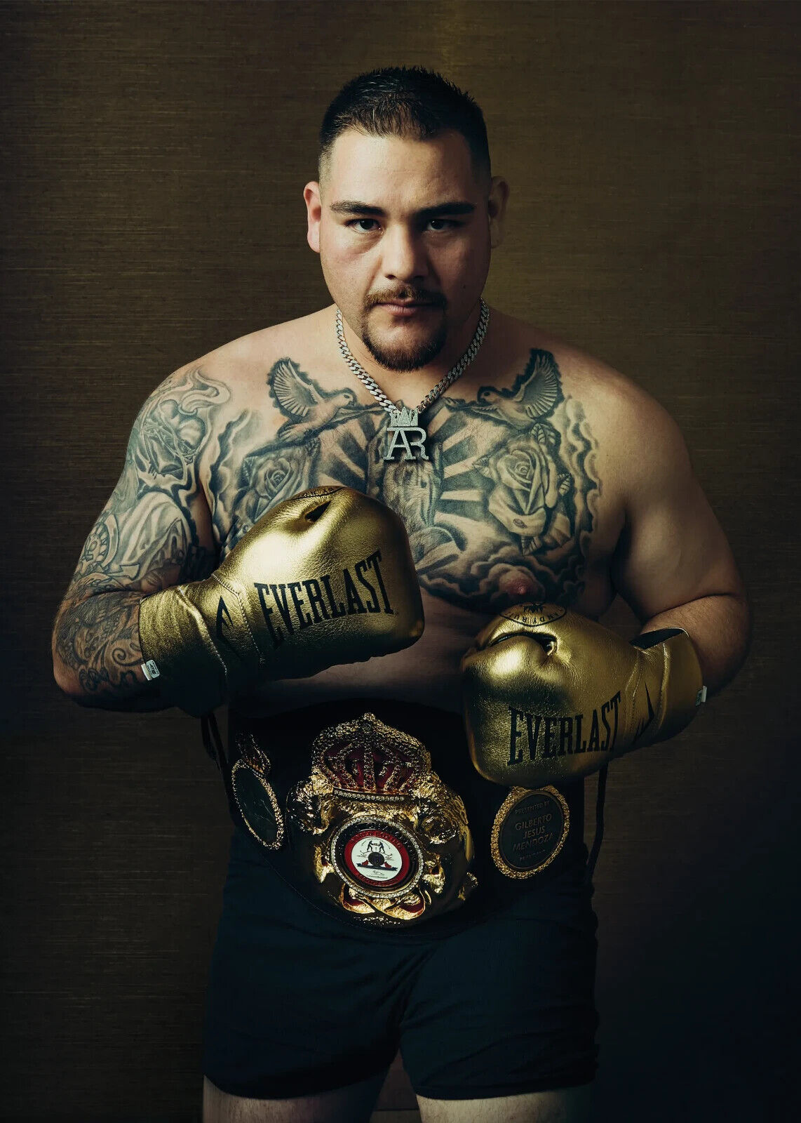 Andy Ruiz Jr. The Destroyer | Heavyweight Boxing Champion Poster | Sports Legend Portrait - Sports Poster