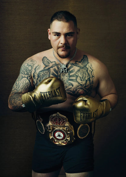 Andy Ruiz Jr. The Destroyer | Heavyweight Boxing Champion Poster | Sports Legend Portrait - Sports Poster