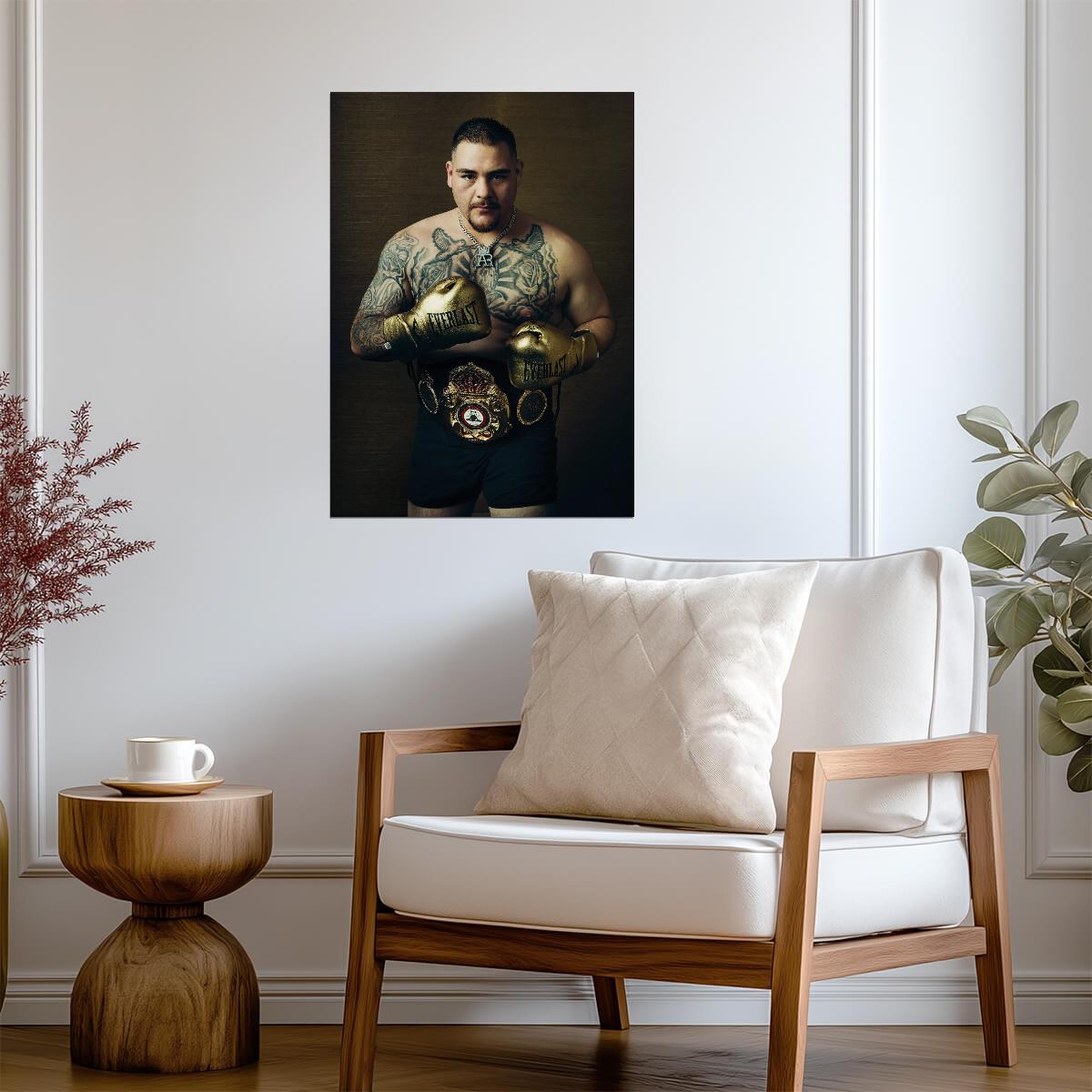 Andy Ruiz Jr. The Destroyer | Heavyweight Boxing Champion Poster | Sports Legend Portrait - Sports Poster