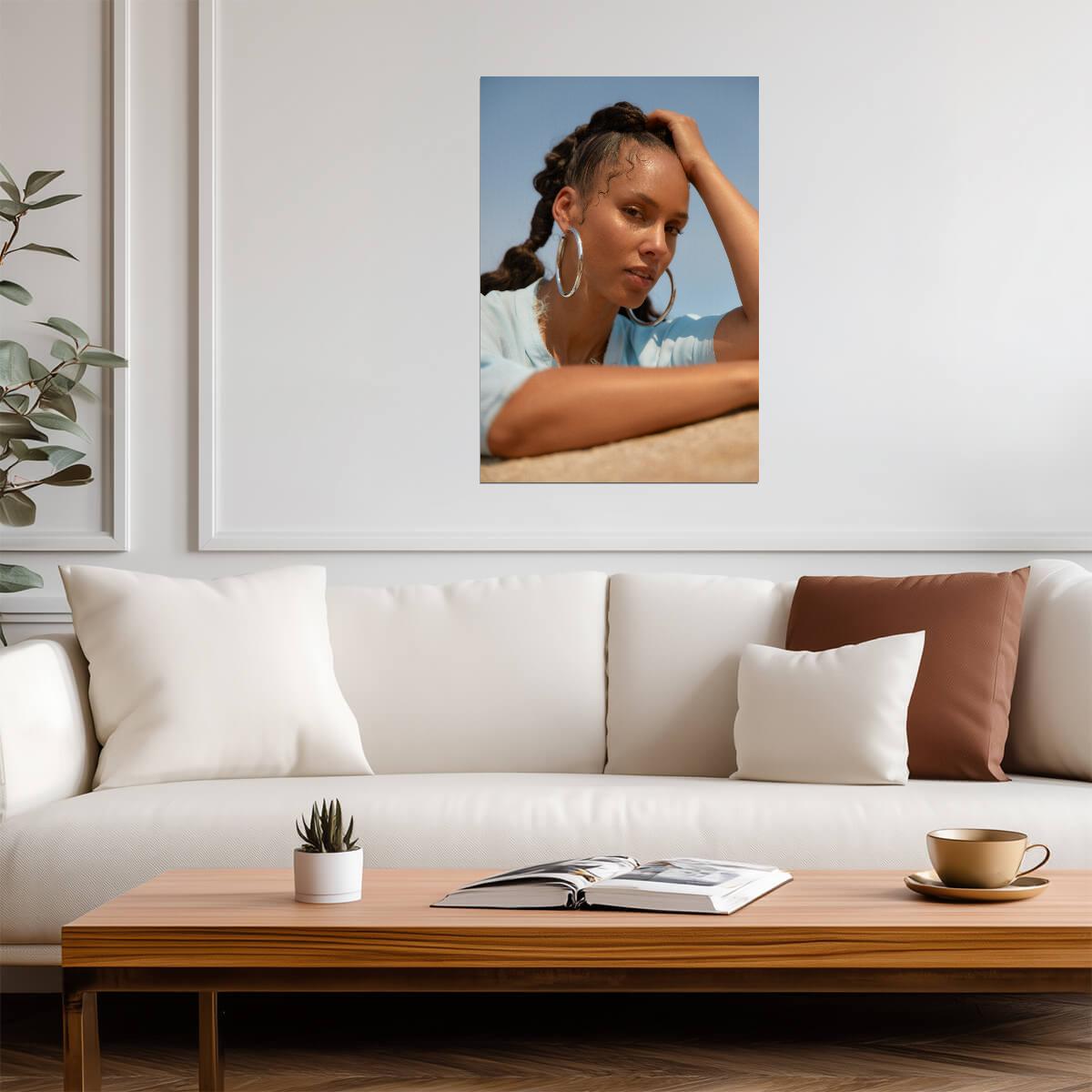 Alicia Keys | Grammy Winner Art | Soul Singer Poster - Music Poster
