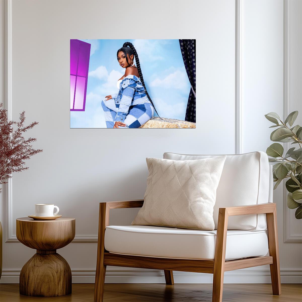 Megan Thee Stallion Patchwork Denim | Photoshoot Poster | Hip Hop Star Wall Art - Music Poster