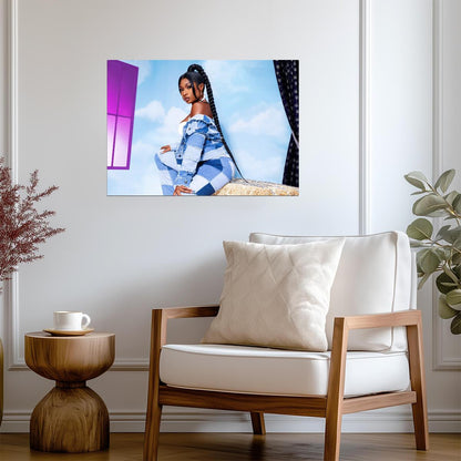 Megan Thee Stallion Patchwork Denim | Photoshoot Poster | Hip Hop Star Wall Art - Music Poster