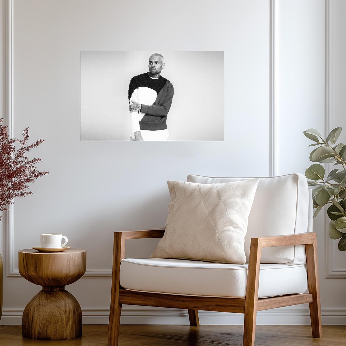 Chris Brown | Black and White Art | R&B Poster - Music Poster