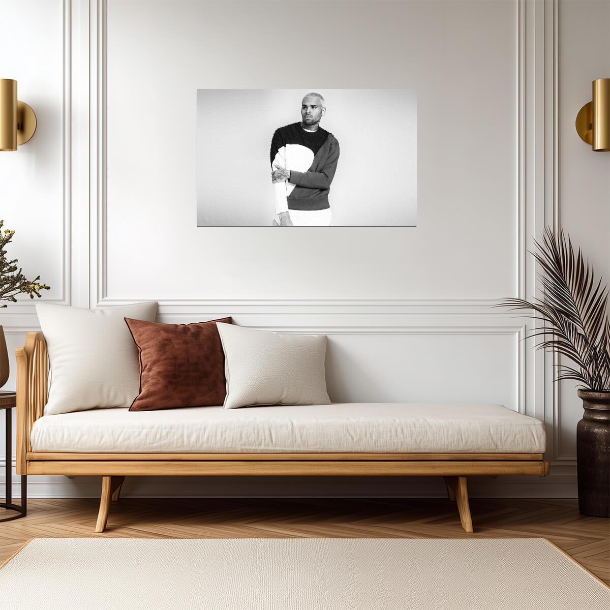 Chris Brown | Black and White Art | R&B Poster - Music Poster