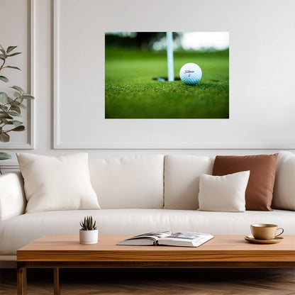 Golf Ball on the Putting Green | Sports Photography | Gift for Golfer Poster - Sports Poster