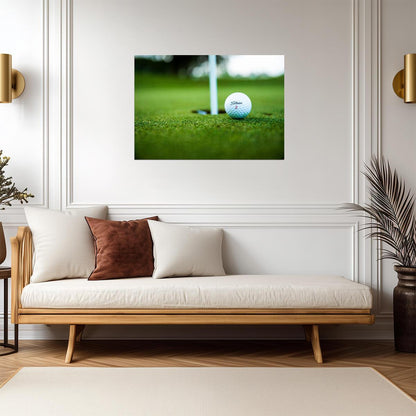 Golf Ball on the Putting Green | Sports Photography | Gift for Golfer Poster - Sports Poster