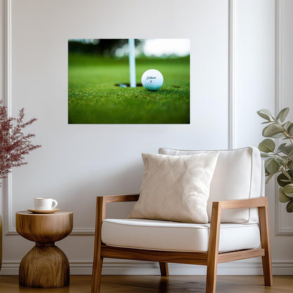 Golf Ball on the Putting Green | Sports Photography | Gift for Golfer Poster - Sports Poster