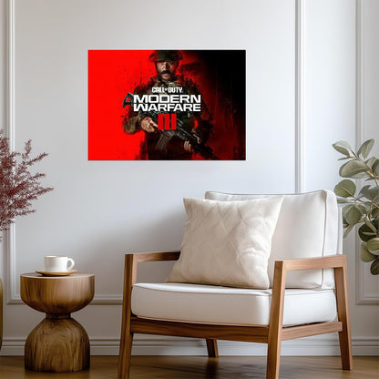 Call of Duty Modern Warfare 3 Captain Price Holding Rifle | Game Promo Art Poster | Gaming Room Decor - Video Games Poster