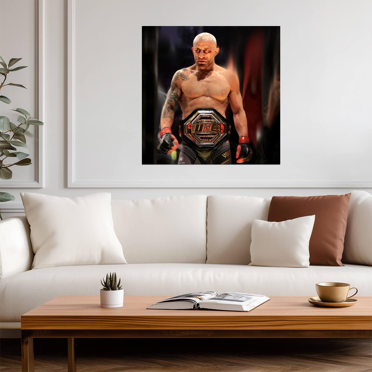 Alexander Volkanovski UFC Champion | MMA Fighter Poster | Combat Sports Legend Art - Sports Poster