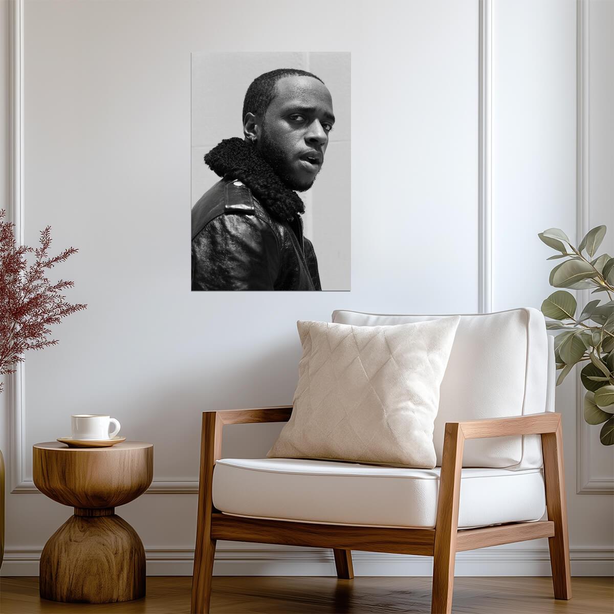 6lack Black and White | Music Poster | Monochrome Portrait - Music Poster