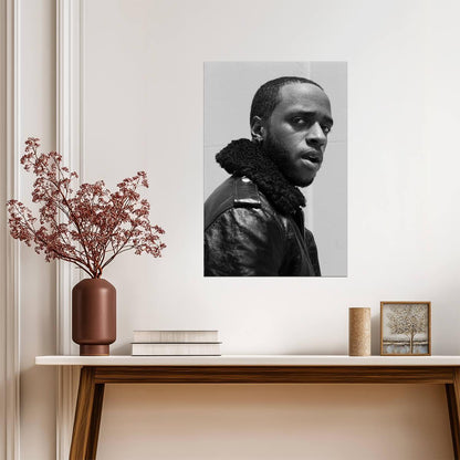 6lack Black and White | Music Poster | Monochrome Portrait - Music Poster