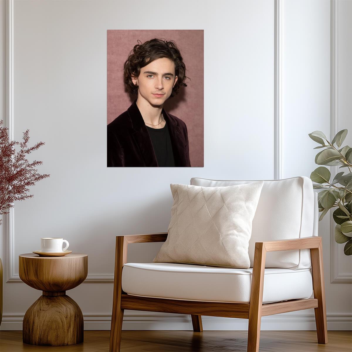 Timothée Chalamet Velvet Jacket | Close Up Portrait Photo | Celebrity Fan Art Poster - Celebrities Poster