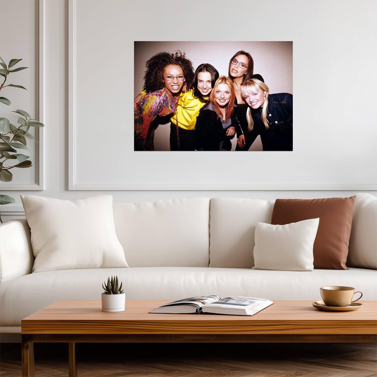Spice Girls Smiling Group Photo | 90s Fashion Portrait | Pop Music Legend Poster - Music Poster