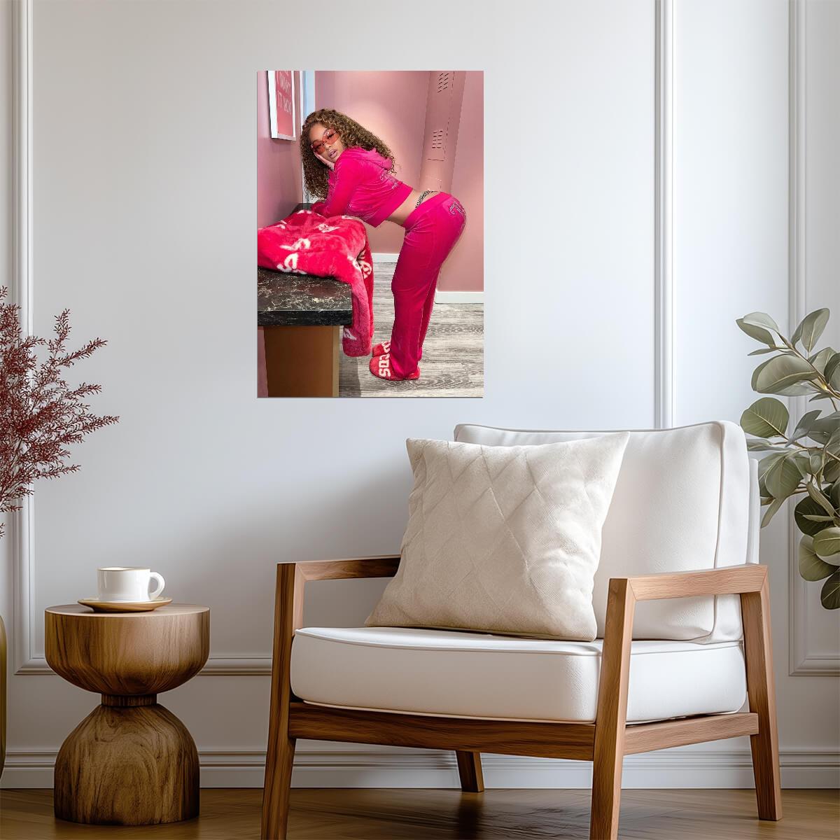 Latto Pink Outfit | Rapper Poster | Sexy Big Latto Print - Music Poster