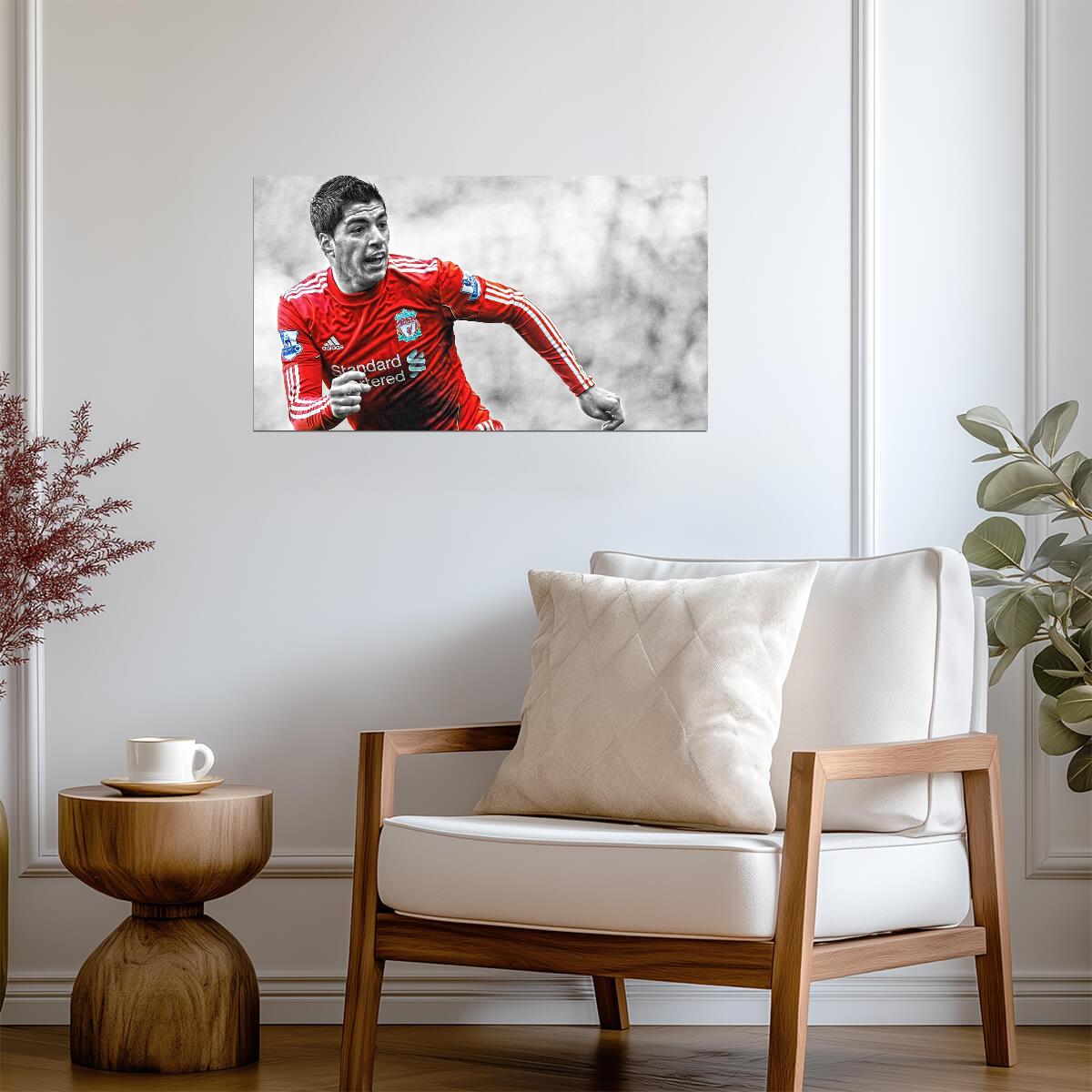Luis Suarez Liverpool FC | Soccer Action Poster | Color Splash Sports Art - Sports Poster