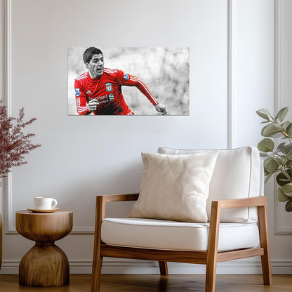 Luis Suarez Liverpool FC | Soccer Action Poster | Color Splash Sports Art - Sports Poster