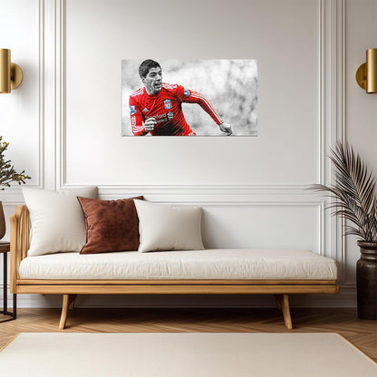 Luis Suarez Liverpool FC | Soccer Action Poster | Color Splash Sports Art - Sports Poster