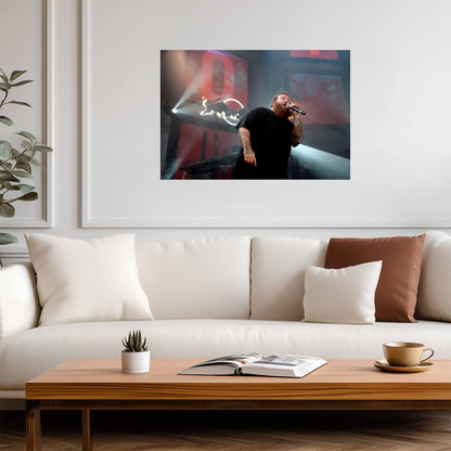 Action Bronson Live Mic | Rap Poster | Concert Performance Photo - Music Poster