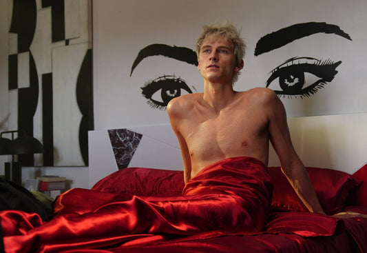 Machine Gun Kelly Red Silk Sheets | Shirtless Portrait | Pop Punk Music Poster - Music Poster