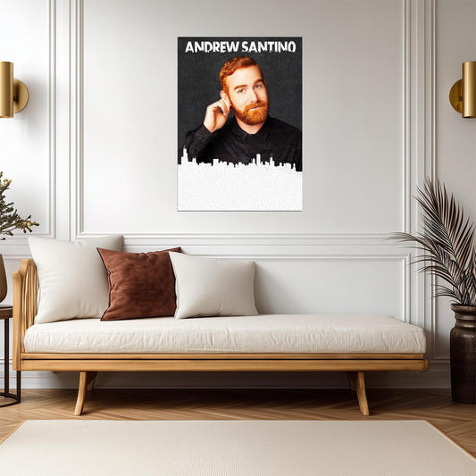 Andrew Santino | Podcast Host Art | Funny Gift Poster - Celebrities Poster