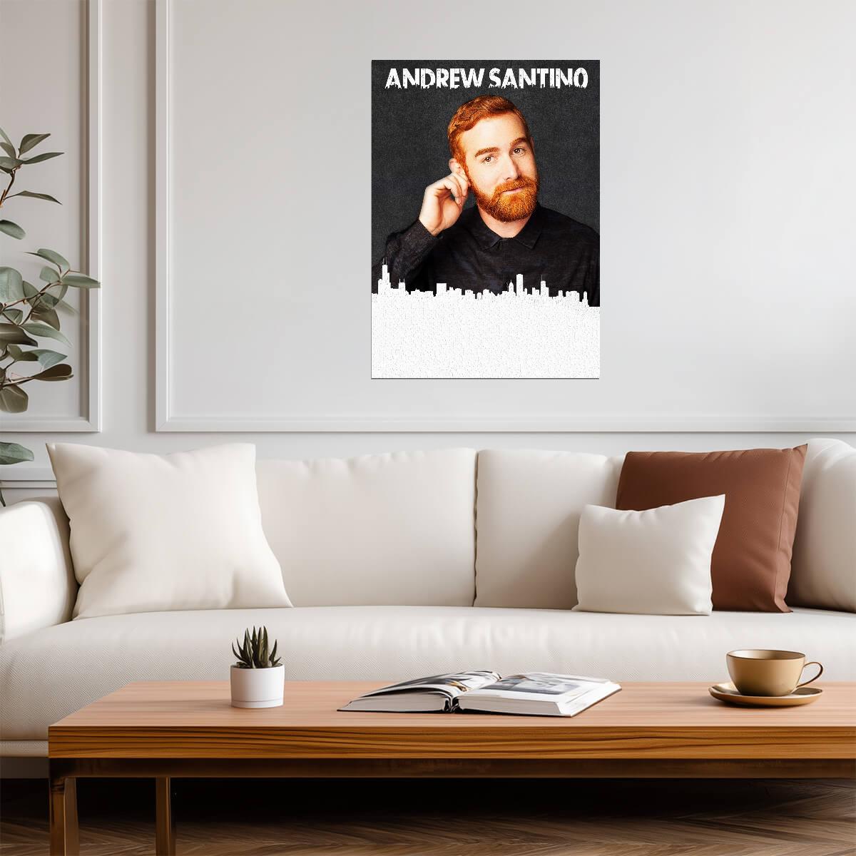 Andrew Santino | Podcast Host Art | Funny Gift Poster - Celebrities Poster