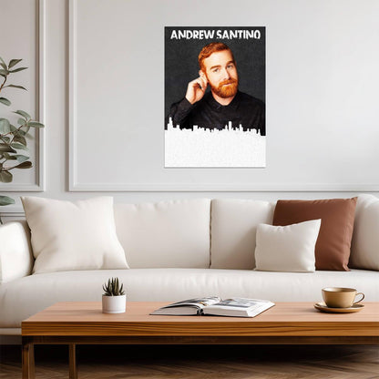 Andrew Santino | Podcast Host Art | Funny Gift Poster - Celebrities Poster