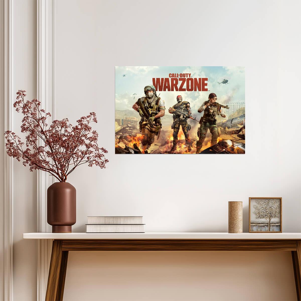 Call of Duty Warzone Operators in Desert | Battle Royale Promo Art | Gamer Wall Art Decor - Video Games Poster