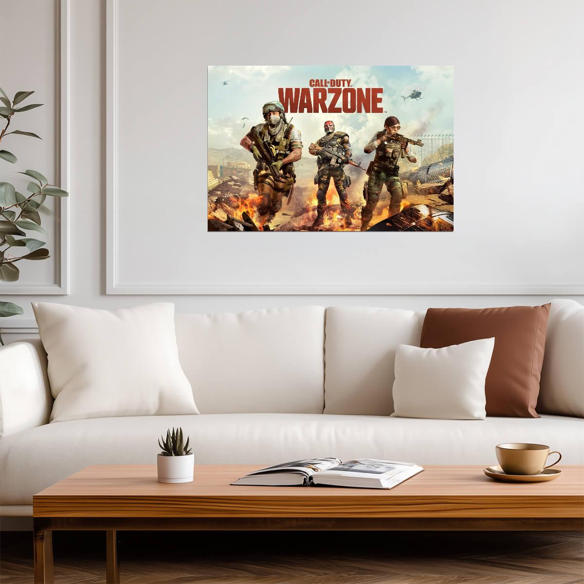 Call of Duty Warzone Operators in Desert | Battle Royale Promo Art | Gamer Wall Art Decor - Video Games Poster
