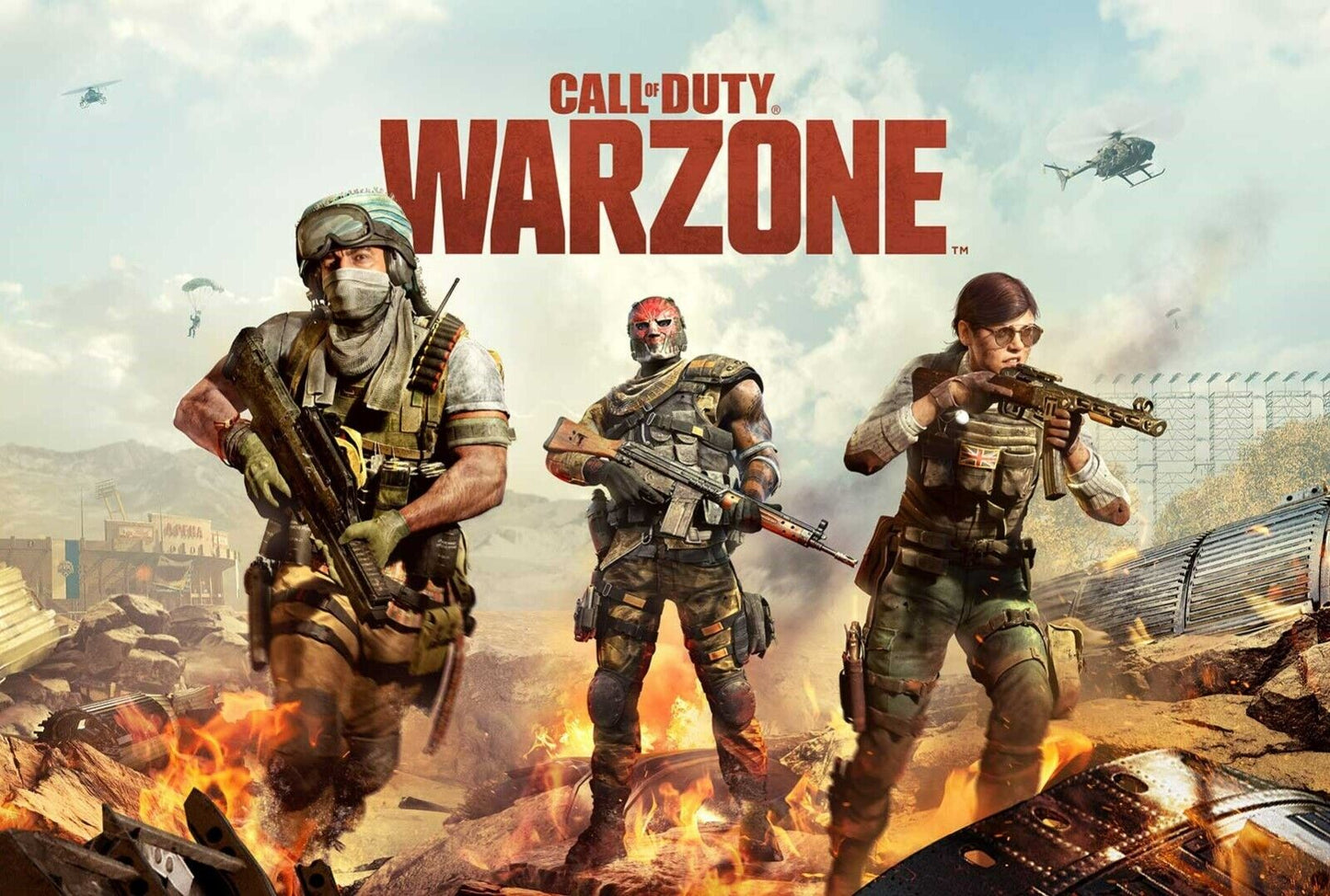 Call of Duty Warzone Operators in Desert | Battle Royale Promo Art | Gamer Wall Art Decor - Video Games Poster
