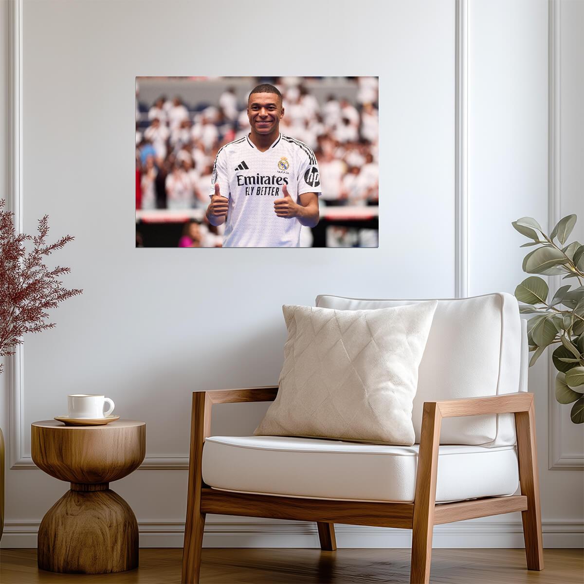 Kylian Mbappé Real Madrid Presentation | Soccer Poster | Football Legend Art - Sports Poster