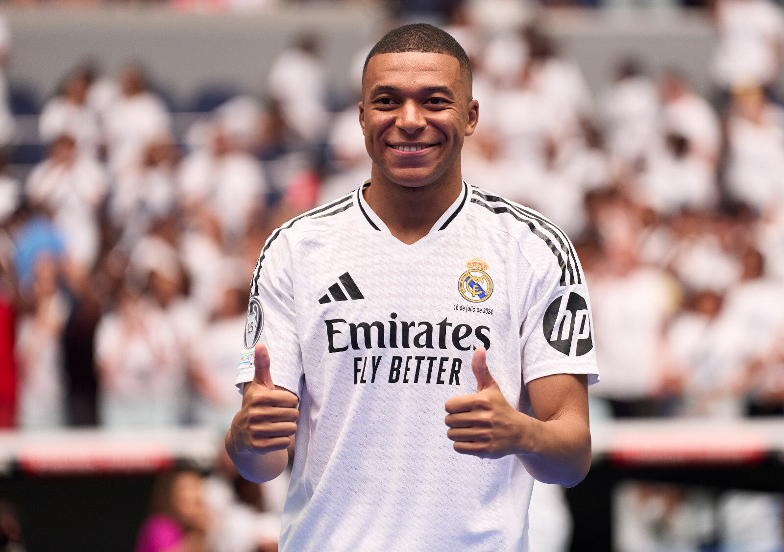 Kylian Mbappé Real Madrid Presentation | Soccer Poster | Football Legend Art - Sports Poster
