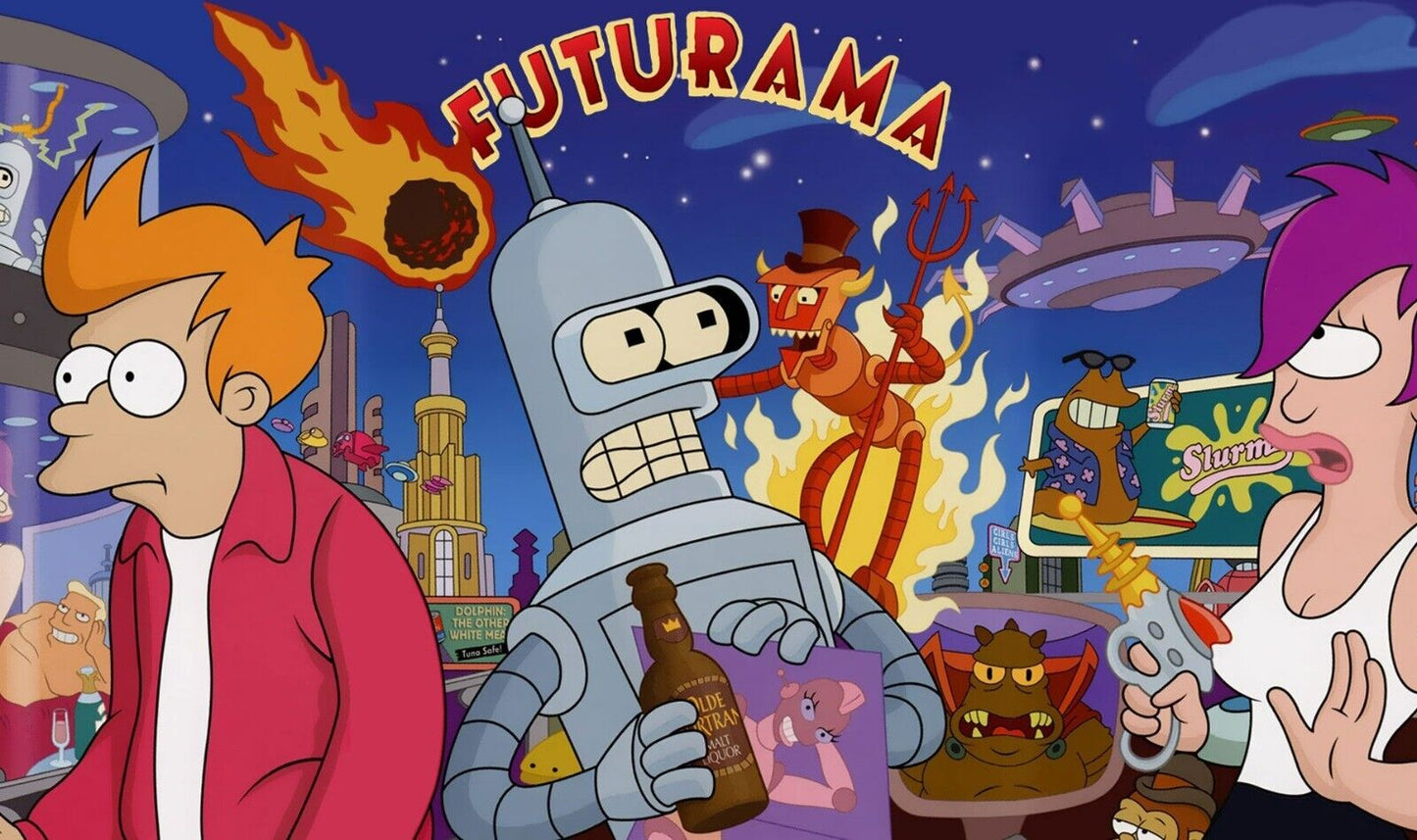 Futurama Characters Collage | Animated TV Show Poster | Sci-Fi Comedy Art - Movies & TV Poster