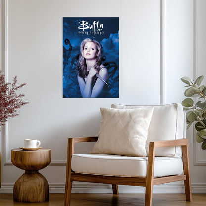 Buffy the Vampire Slayer TV Series Poster | Sarah Michelle Gellar with a Dagger - Movies & TV Poster