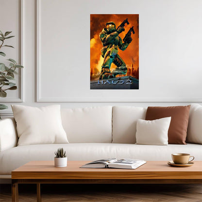 Halo 2 Poster | Master Chief | 2004 Game Cover Art - Video Games Poster