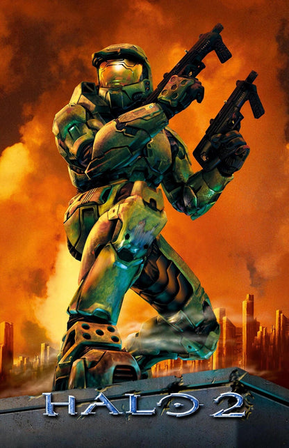 Halo 2 Poster | Master Chief | 2004 Game Cover Art - Video Games Poster