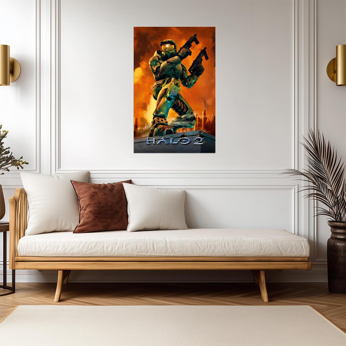 Halo 2 Poster | Master Chief | 2004 Game Cover Art - Video Games Poster