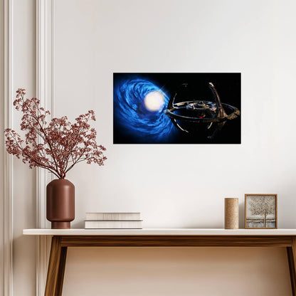 Star Trek Deep Space Nine TV Series Poster | Space Station Beside a Wormhole - Movies & TV Poster
