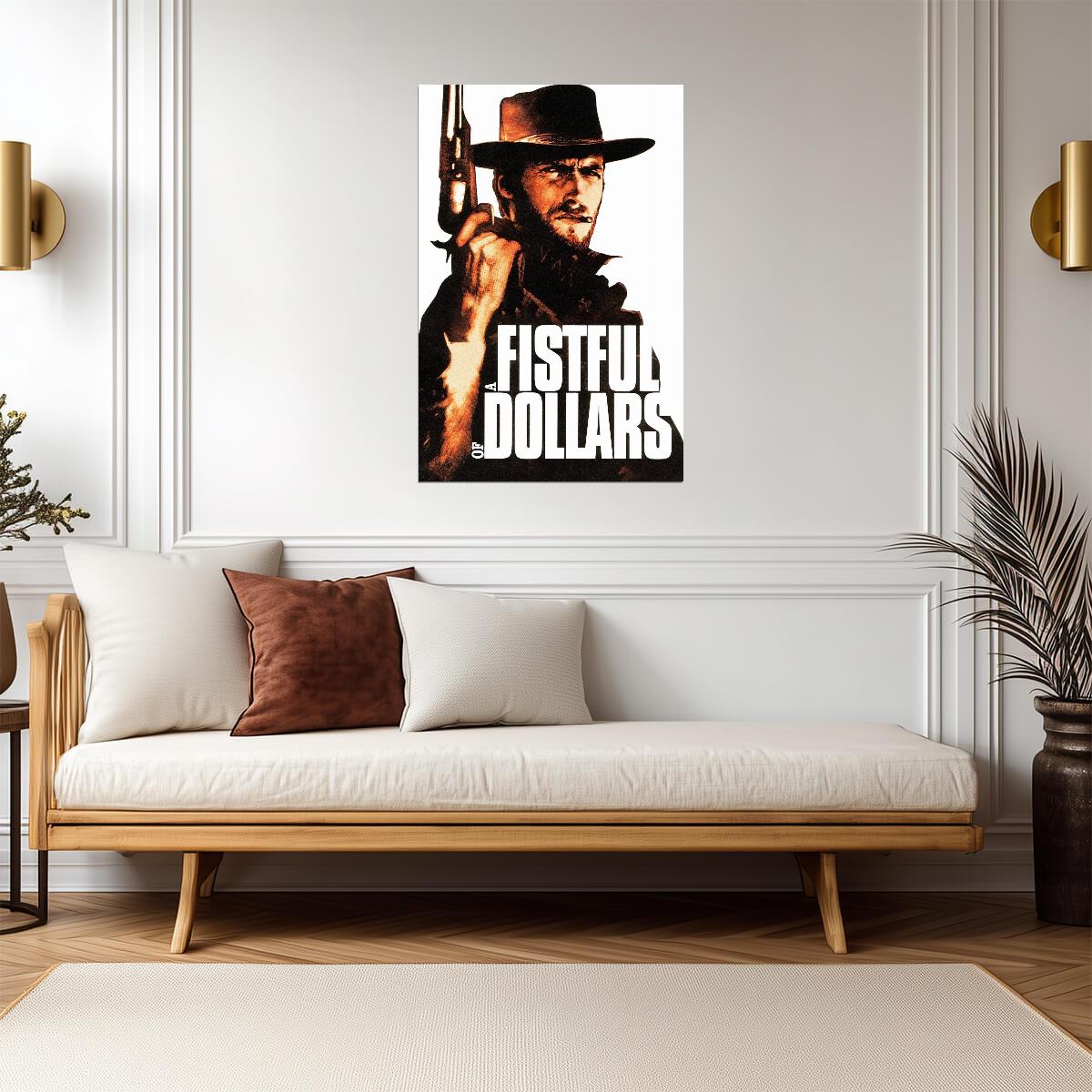 A Fistful of Dollars Poster | Clint Eastwood with a Revolver - Movies & TV Poster